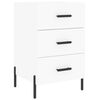 vidaXL Bedside Cabinet White 40x40x66 cm Engineered Wood