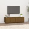 vidaXL TV Cabinet Honey Brown 140x40x40 cm Solid Wood Pine