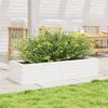 vidaXL Garden Planter White 110x40x23 cm Solid Wood Pine