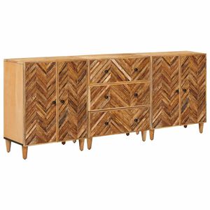 vidaXL Storage Cabinets 3 pcs Brown 60 x 33.5 x 75 cm Solid Mango Wood