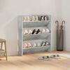 vidaXL Wall Shoe Cabinet Concrete Grey 80x18x90 cm Engineered Wood