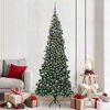 vidaXL Corner Artificial Christmas Tree Green 210 cm PVC and Metal
