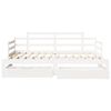 vidaXL Daybed with Trundle and Drawers without Mattress White 80x200 cm