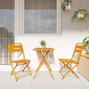 vidaXL Garden Folding Chair 2 pcs Mustard 55 x 56.5 x 91cm Steel