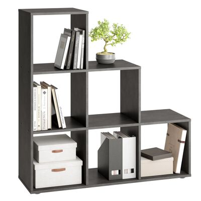 FMD Room Divider with 6 Compartments Matera Grey