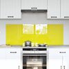 vidaXL Kitchen Backsplash 2 pcs Yellow 70 x 50 cm Tempered Glass