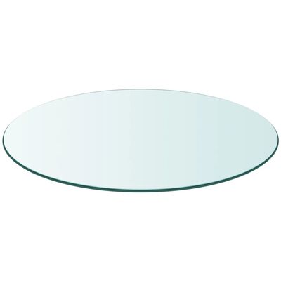 vidaXL Table Top Tempered Glass Round 700 mm