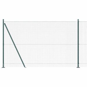 vidaXL Welded Wire Fence with Concrete Base 25 x 1.5 m Green Mesh