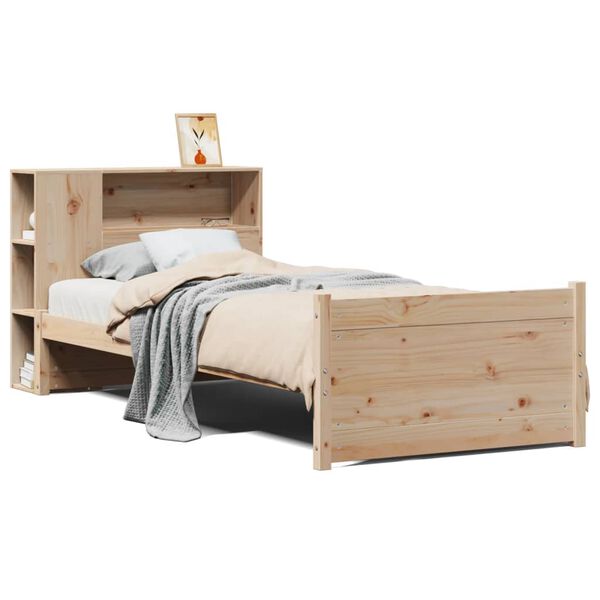 vidaXL Bookcase Bed without Mattress 90x190cm Single Solid Wood Pine