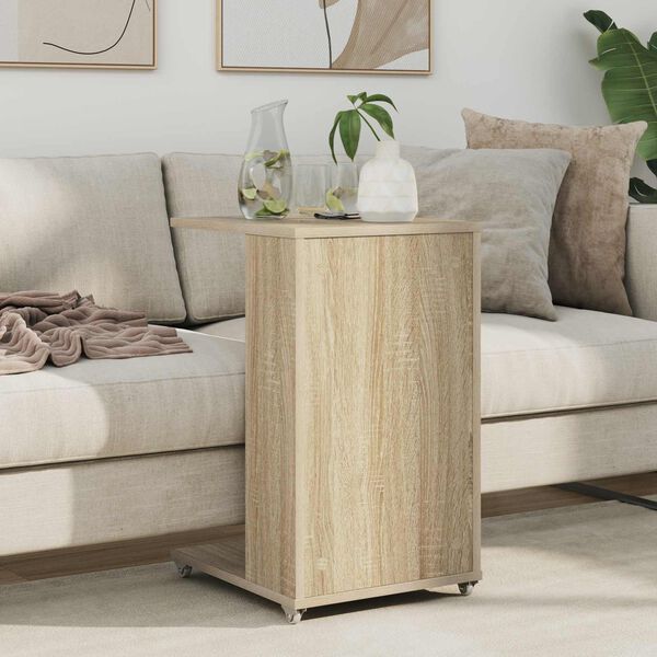 vidaXL Side Table Sonoma Oak 40 x 35 x 60 cm Engineered Wood