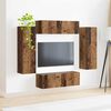 vidaXL Wall-mounted 4 pcs Old Wood