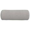 vidaXL Bolster Pillows 2 pcs Light Grey Ø 25 x 70 cm Microfibre Fabric