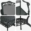 vidaXL Garden Dining Set 5 pcs Black Aluminium