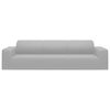 vidaXL 4-Seater Stretch Couch Slipcover Grey Polyester Jersey