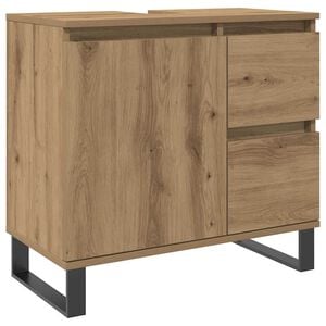 vidaXL Bathroom Sink Cabinet Artisan Oak 65x33x60 cm Engineered Wood