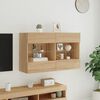 vidaXL TV Wall Cabinet with LED Lights Sonoma Oak 98.5x30x60.5 cm