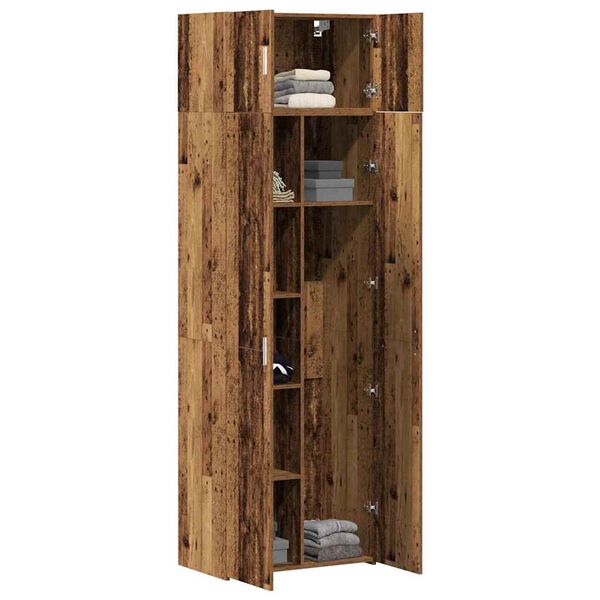 vidaXL Storage Cabinet 3 pcs Old Wood