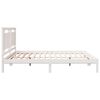 vidaXL Extra Long Bed Frame without Mattress White 200x220 cm Solid Wood