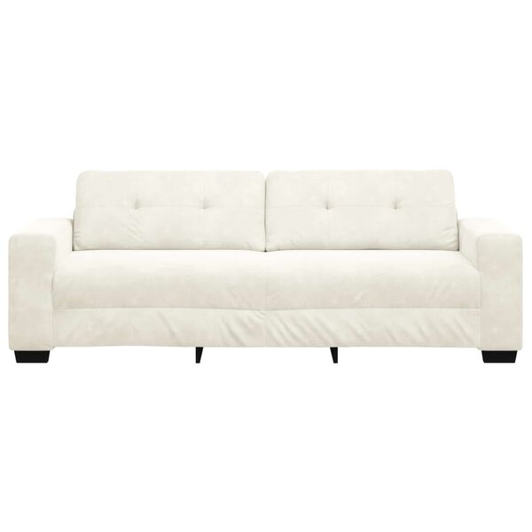 vidaXL Sofa 180cm Cream Poly velvet