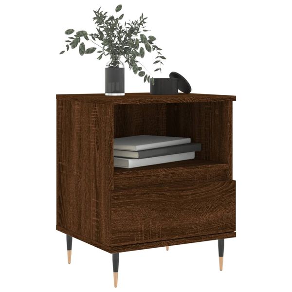 vidaXL Bedside Cabinets 2 pcs Brown Oak 40x35x50 cm Engineered Wood
