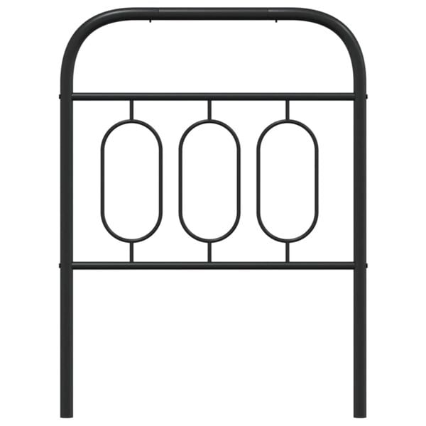 vidaXL Metal Headboard Black 75 cm