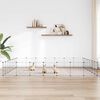 vidaXL 28-Panel Pet Cage with Door Black 35x35 cm Steel