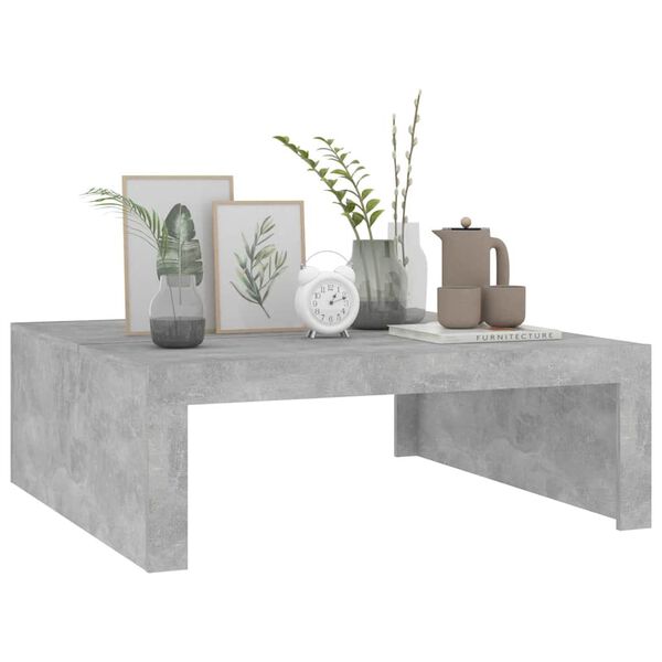 vidaXL Coffee Table Concrete Grey 100x100x35 cm Engineered Wood