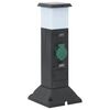 vidaXL Outdoor Socket Column with Lamp and Spike 2-Way 16x16x39.5 cm