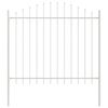 vidaXL Garden Fence 2 pcs White 170 x 165 cm Powder-Coated Steel