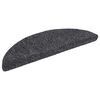 vidaXL Stair Mats Self-adhesive 5 pcs 56x17x3 cm Dark Grey Half Round