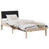 vidaXL Bed frame Brown and black 80 x 200 cm Solid pine wood