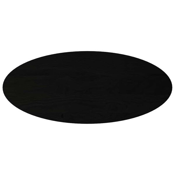 vidaXL Table Top Dark Brown 140x60x2 cm Solid Wood Oak Oval