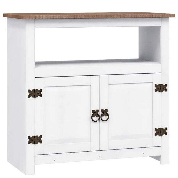 vidaXL TV Cabinet Mexican Pine Corona Range White 80x43x78 cm