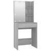 vidaXL Dressing Table Set with LED Grey Sonoma Engineered Wood