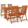 vidaXL 5 Piece Garden Dining Set Solid Wood Eucalyptus