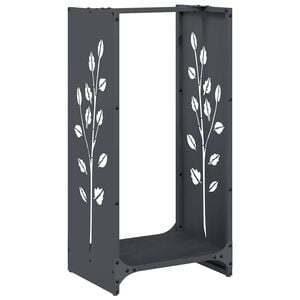 vidaXL Firewood Rack Anthracite 40x30x80 cm Cold-rolled steel