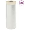 vidaXL Dust Sheet with Adhesive Tape 12 pcs Transparent 270 x 1600 cm