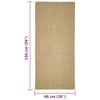 vidaXL Sisal Rug for Scratching Post 66x150 cm