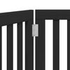 vidaXL Dog Gate Foldable 3 Panels Black 150 cm Poplar Wood
