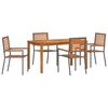 vidaXL Garden Dining Set 5 pcs Grey Solid Acacia Wood