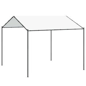 vidaXL Gazebo 4 x 4 x 2.6 m White Steel and Polyester 180 gsm