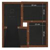 vidaXL Collage Photo Frame for 4x(13x18 cm) Picture Dark Brown MDF