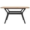 vidaXL Coffee Table Y-Frame 80x80x45.5 cm Solid Wood Pine and Steel