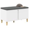vidaXL Hall Bench with Cushion with Storage White 80 x 38 x 46 cm