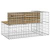 vidaXL Garden Bench Gabion Design 122x71x65.5 cm Impregnated Wood Pine