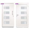 vidaXL Front Door Aluminium and PVC White 100x200 cm