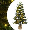 vidaXL Mini Christmas Tree 60 cm 25 LEDs Warm White PVC and PE Green