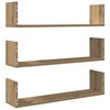 vidaXL Wall Shelves 3 pcs Artisian Oak 80x18x18 cm Engineered Wood