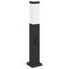 vidaXL Bollard Light with Outlet 50 cm Black IP44