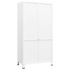 vidaXL Industrial Wardrobe White 90x50x180 cm Metal